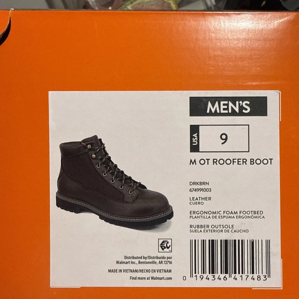 Ozark Trail Roofer Boot Brown Leather Men's Size 9
